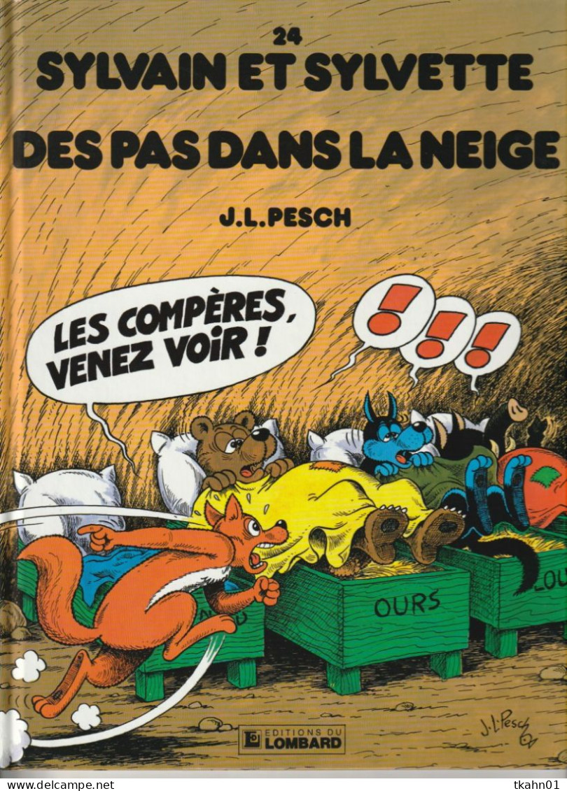 SYLVAIN ET SYLVETTE N° 24 " DES PAS DANS LA NEIGE " EDITIONS DU LOMBARD  DE 1991 - Sylvain Et Sylvette