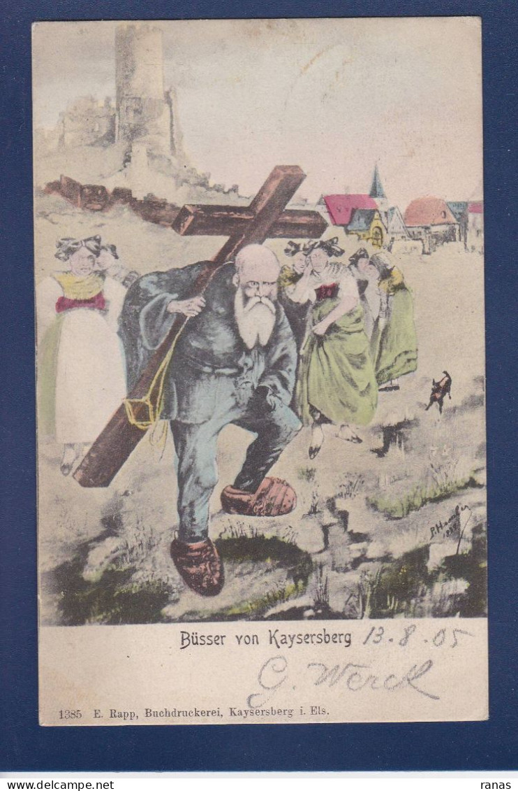 CPA [68] Haut-Rhin > Kaysersberg Satirique Alsace Caricature Circulée - Kaysersberg