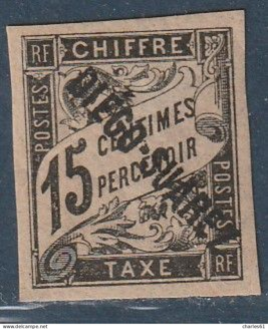 DIEGO SUAREZ - Timbres-Taxe N°9 * (1892) 15c Noir - - Neufs