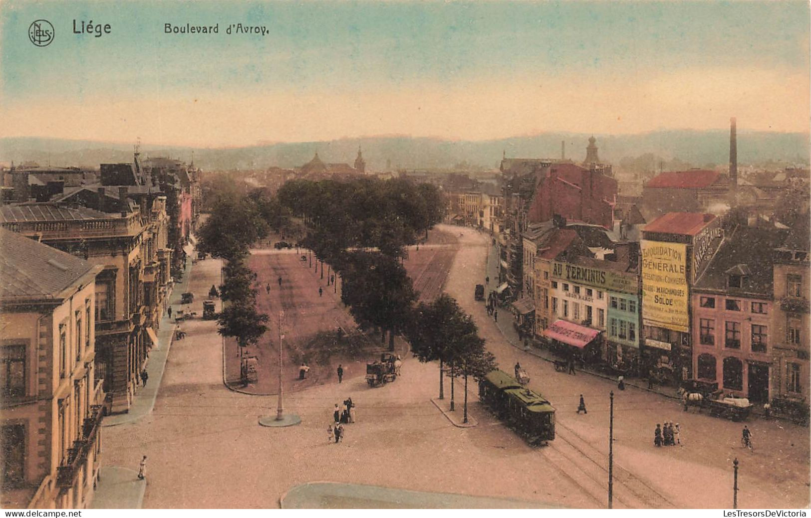 BELGIQUE - Liège - Vue Générale Du Boulevard D'Avroy - Animé - Carte Postale Ancienne - Liege