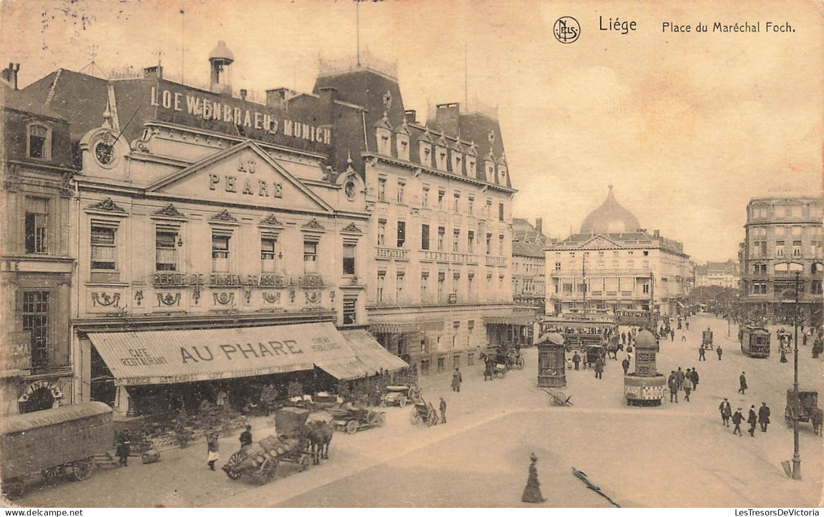 BELGIQUE - Liège - Vue Générale De La Place Du Maréchal Foch - Animé - Carte Postale Ancienne - Liege