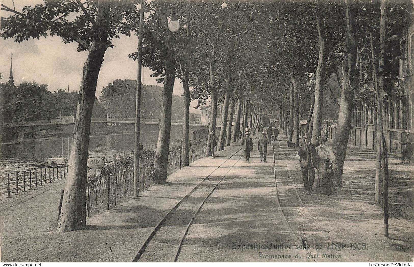 BELGIQUE - Exposition Universelle De Liège 1905 - Vue Sur La Promenade Du Quai Mativa - Animé  - Carte Postale Ancienne - Liege