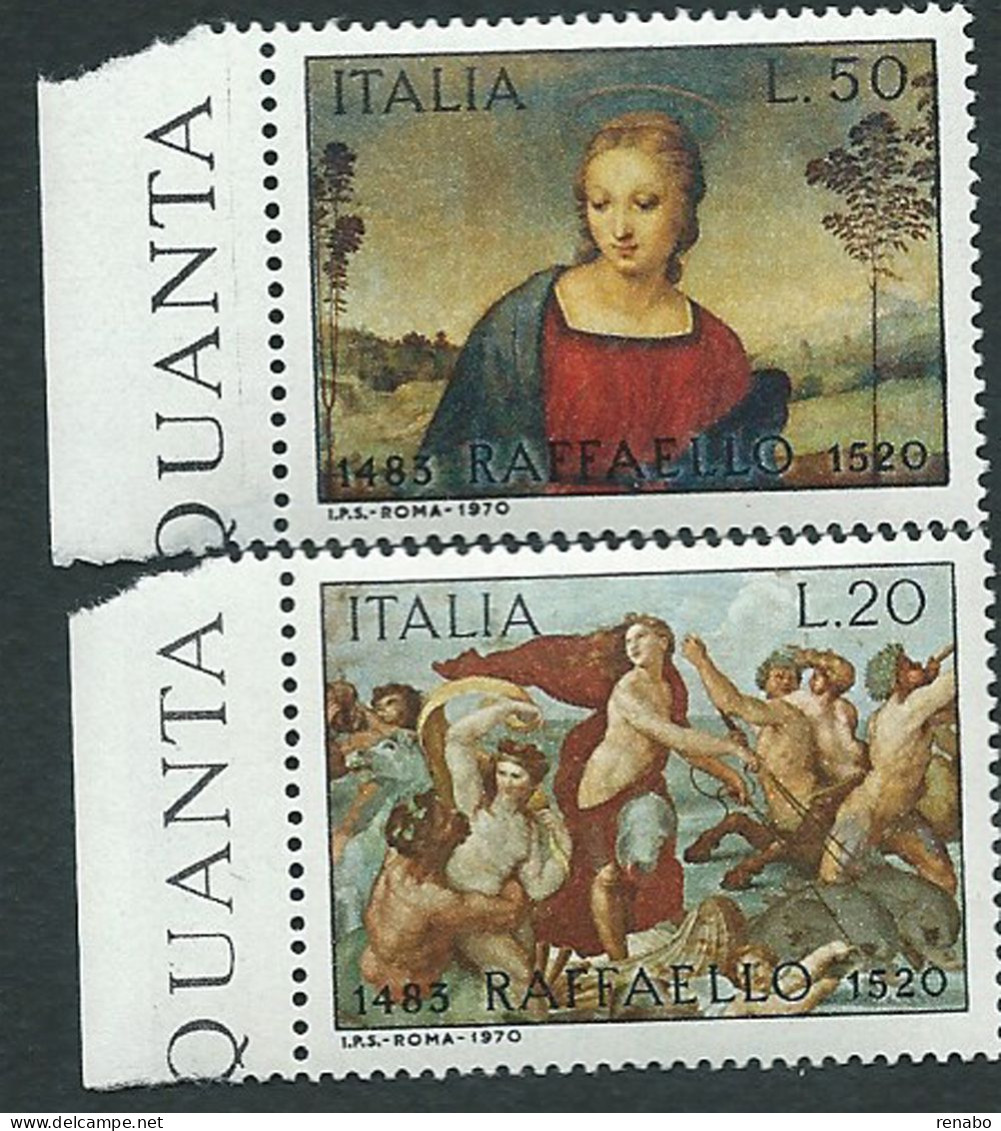 Italia, Italy, Italien 1970; Raffaello : “Madonna Del Cardellino” + “Trionfo Di Galatea”. Serie Completa - Madonne