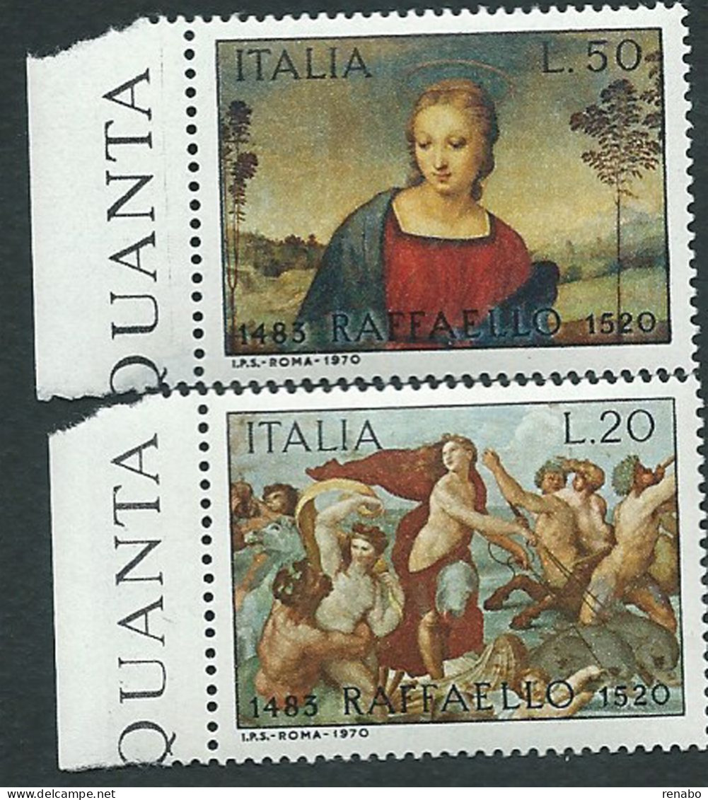 Italia, Italy, Italien 1970; Raffaello : “Madonna Del Cardellino” + “Trionfo Di Galatea”. Serie Completa - Madonnen