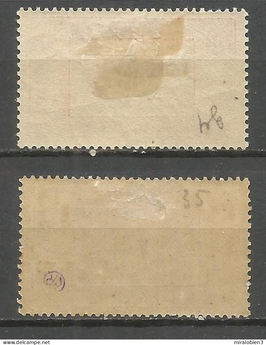 MAURITANIA COLONIA FRANCESA YVERT NUM. 34/35 * SERIE COMPLETA CON FIJASELLOS - Unused Stamps