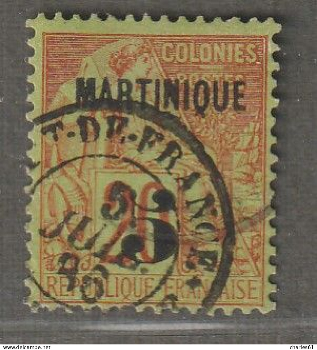 MARTINIQUE - N°1 Obl (1886) 5 Sur 20c - Oblitérés
