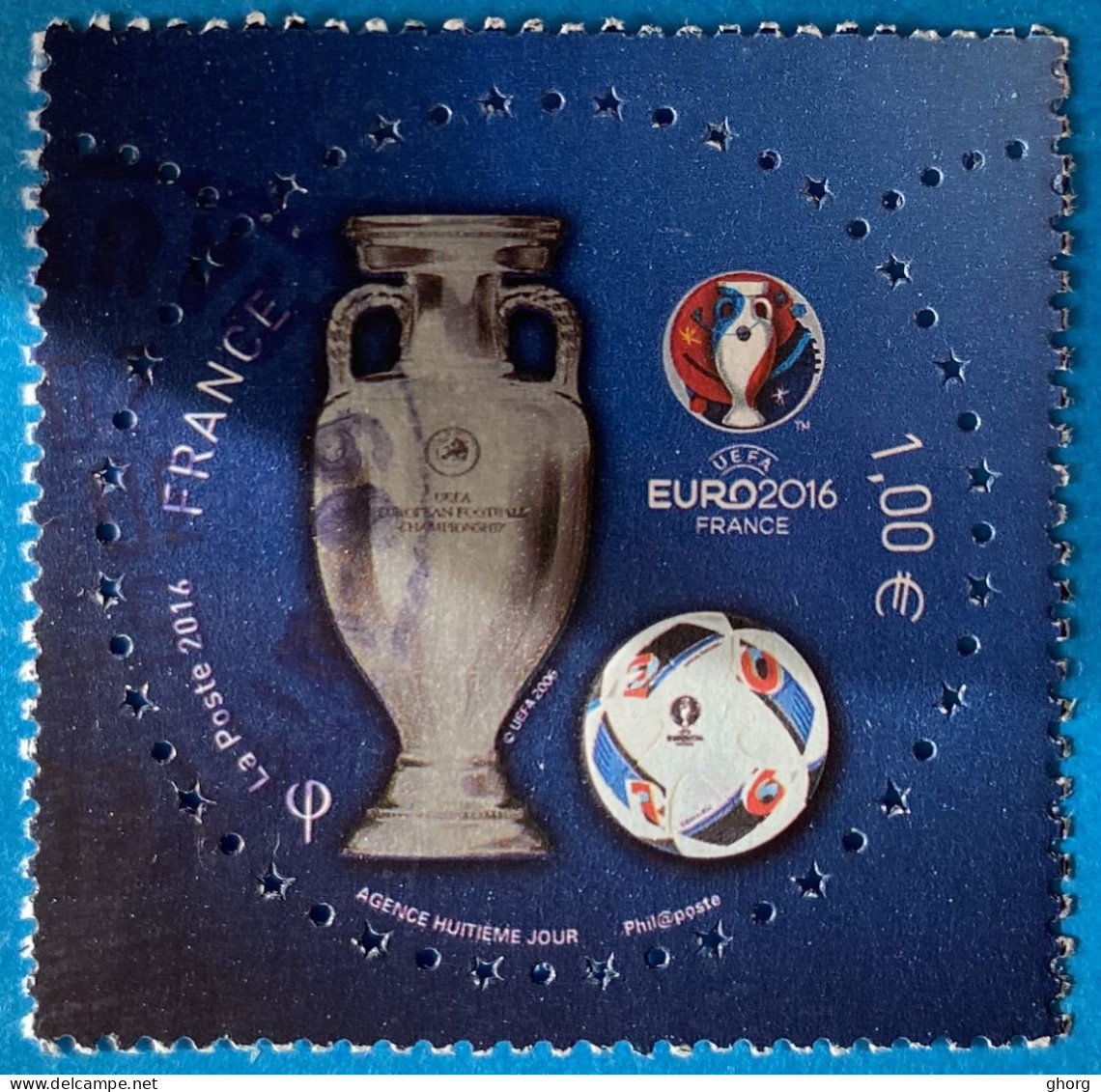 France 2016 : Championnat D'Europe UEFA De Football N° 5039 Oblitéré - Usati