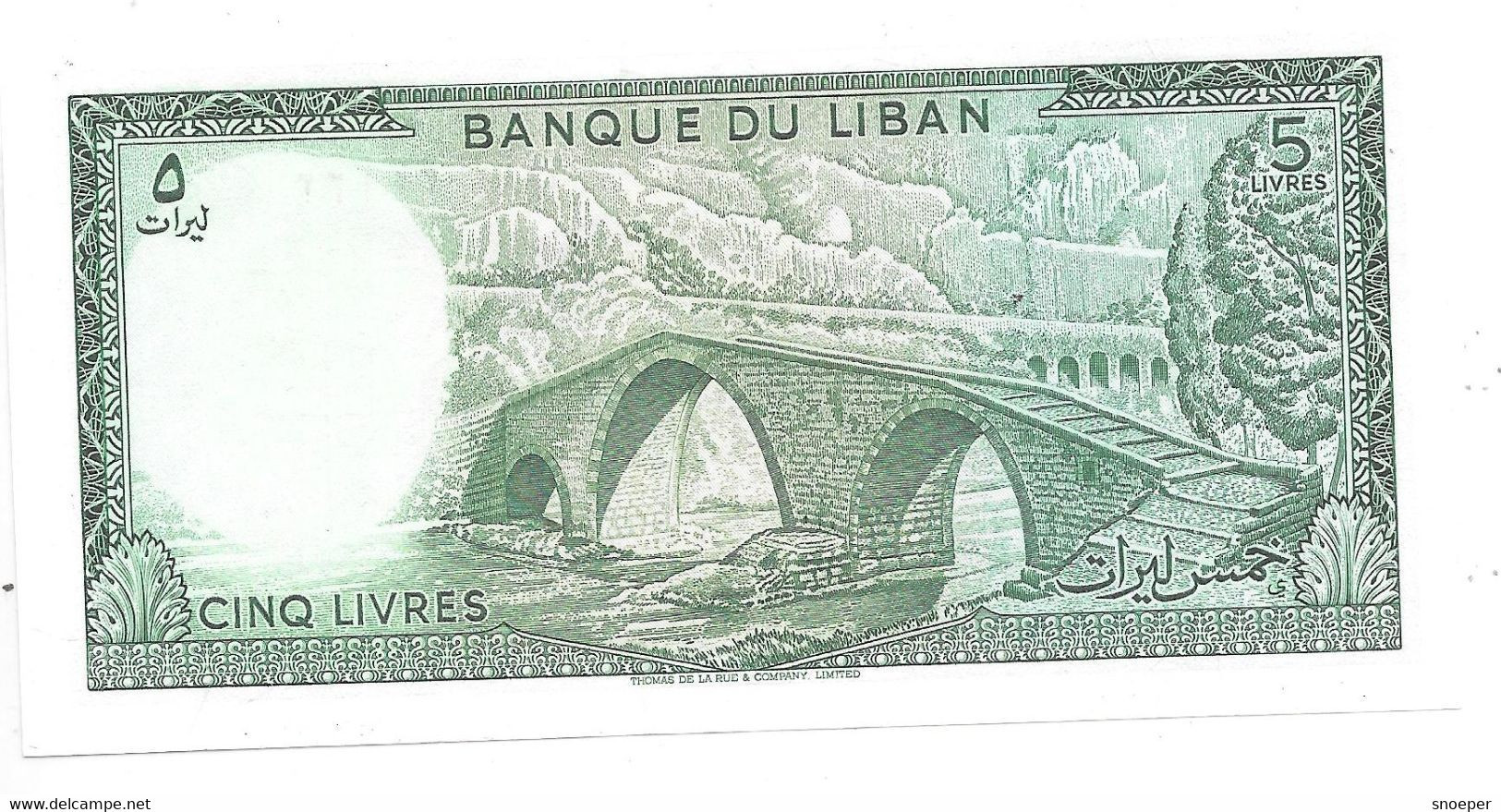 *lebanon 5 Livres 1986  62d  Unc - Libanon