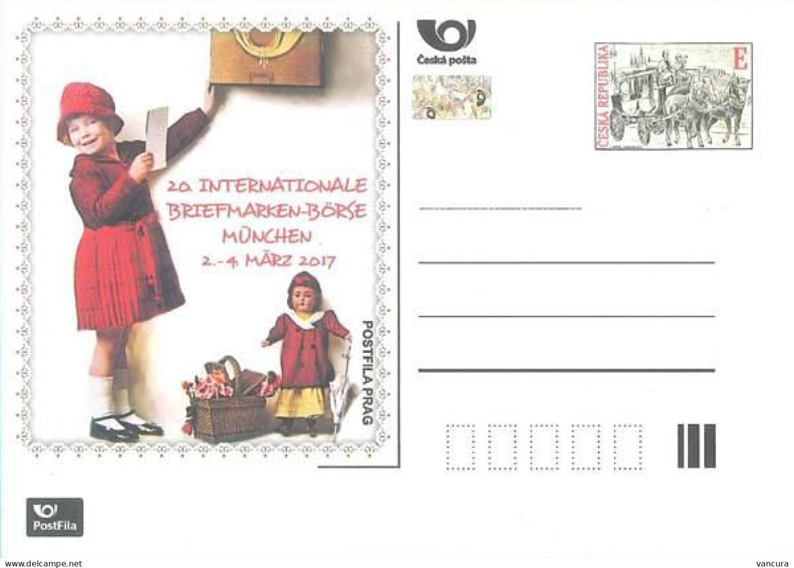 CDV A 218 Czech Republic München Stamp Fair 2017 Doll - Postcards