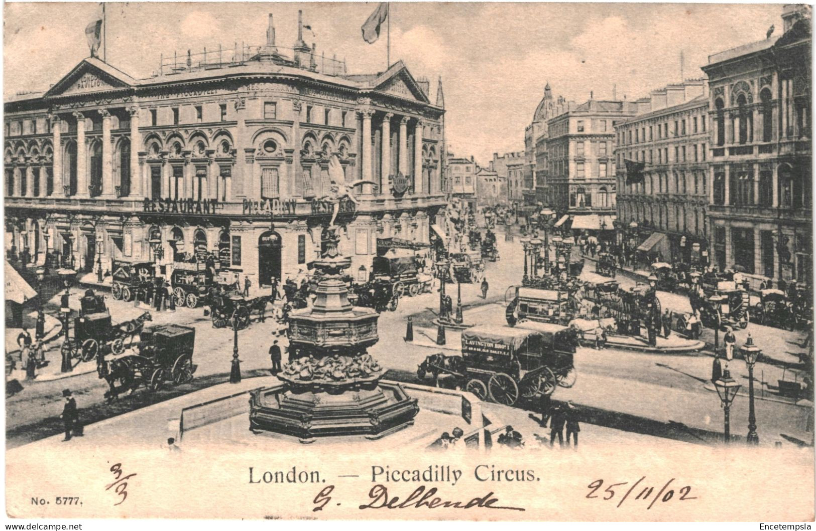 CPA Carte Postale Royaume Uni London Piccadilly Circus  1902 VM78065 - Piccadilly Circus