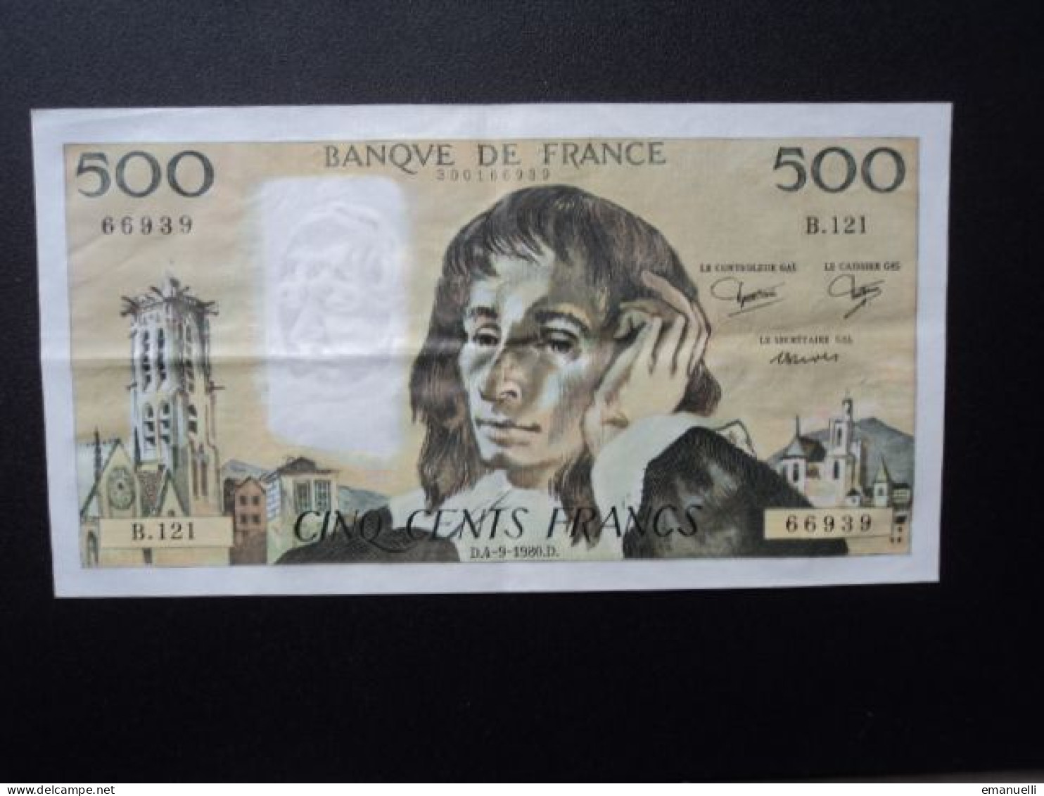 FRANCE : 500 FRANCS  4-9-1980   FAYETTE 71 / PICK 156e     SUP  * - 500 F 1968-1993 ''Pascal''