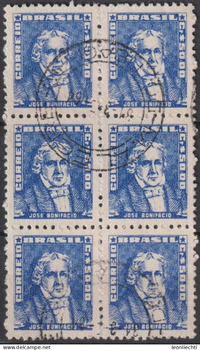 1959 Brasilien ° Mi:BR 872xII, Sn:BR 801, Yt:BR 679,José Bonifácio Andrada E Silva, Portraits - Famous People In Brazil - Usati