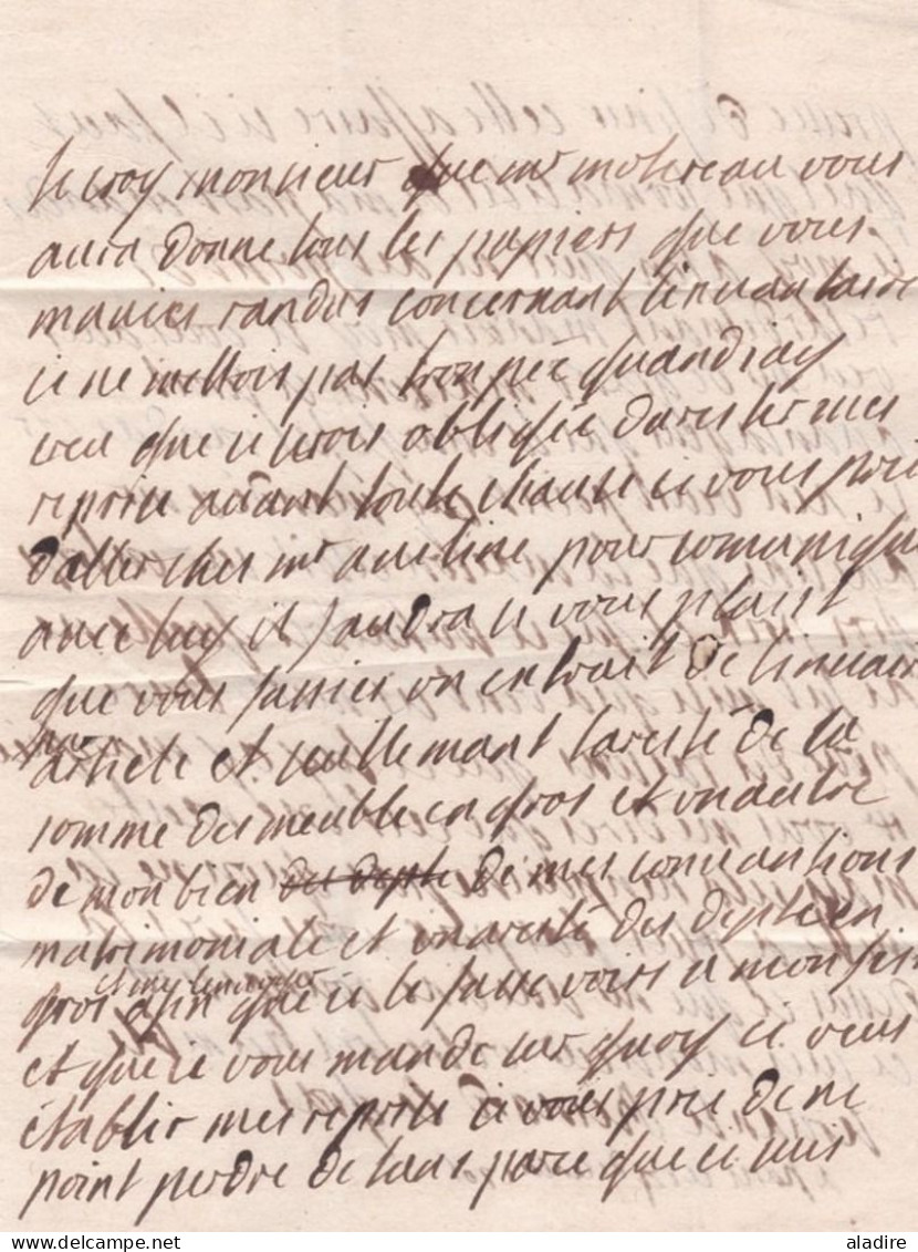 1705 - Lettre Pliée Avec Correspondance De 2 Pages De PARIS Vers TOURS, Indre Et Loire - Taxe 5 - Règne De Louis XIV - 1701-1800: Precursors XVIII