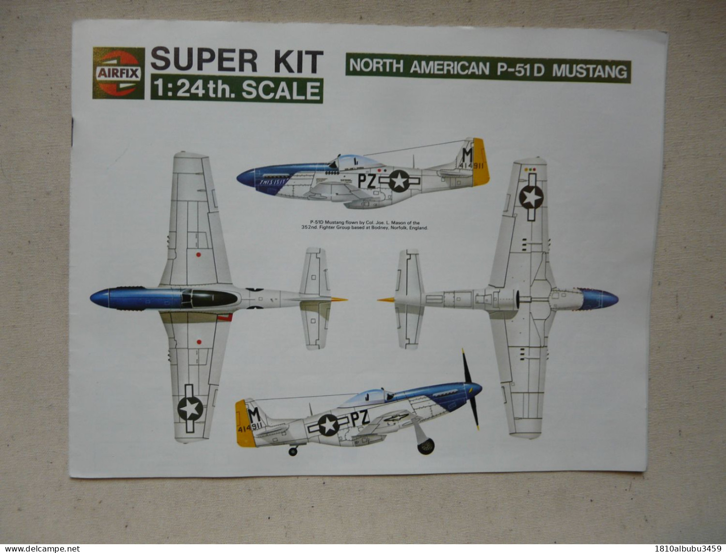 AIRFIX - SUPER KIT : Instructions - MUSTANG - Vliegtuig