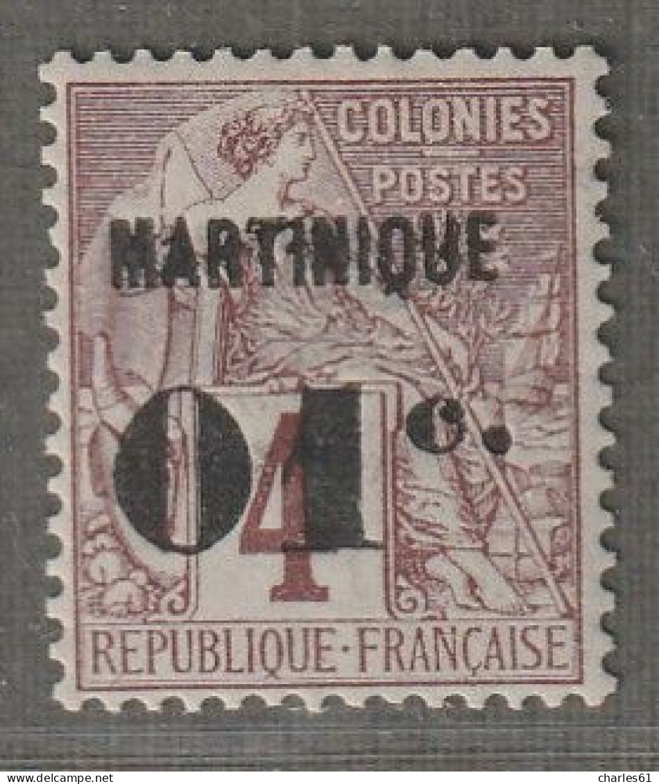 MARTINIQUE - N°8 ** (1888-91) 01 Sur 4c Violet-brun - Neufs