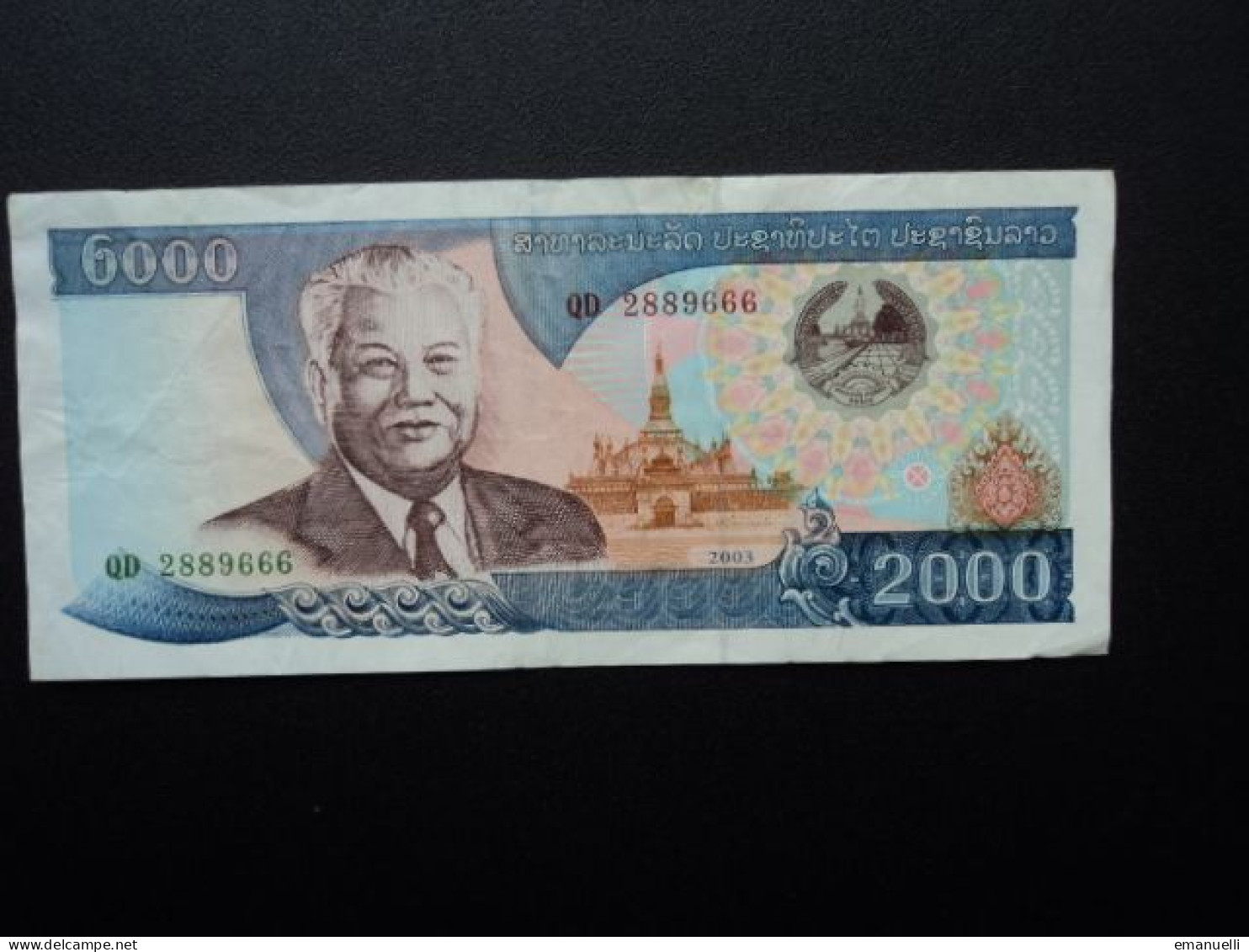 LAOS : 2000 KIP    2003    P 33b     TTB - Laos