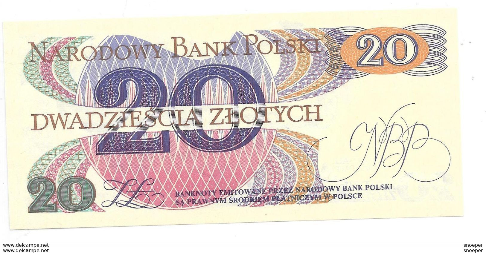 *Polen 20 Zlotych  1982    149  Unc - Pologne