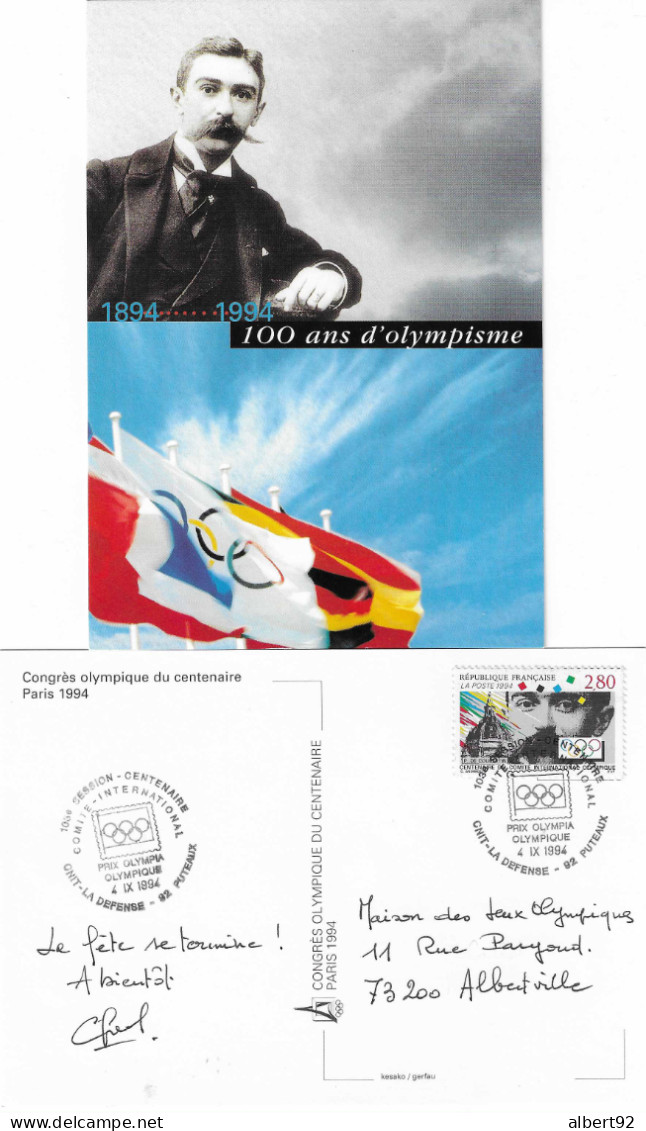 1994  Centenaire De La Création Du Comité International Olympique à Paris à L'initiative De Pierre De  Coubertin - Other & Unclassified