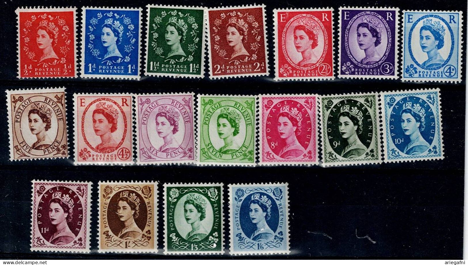 GREAT BRITAIN 1953 ELISABETH II MI No 257-73 MNH VF!! - Unused Stamps