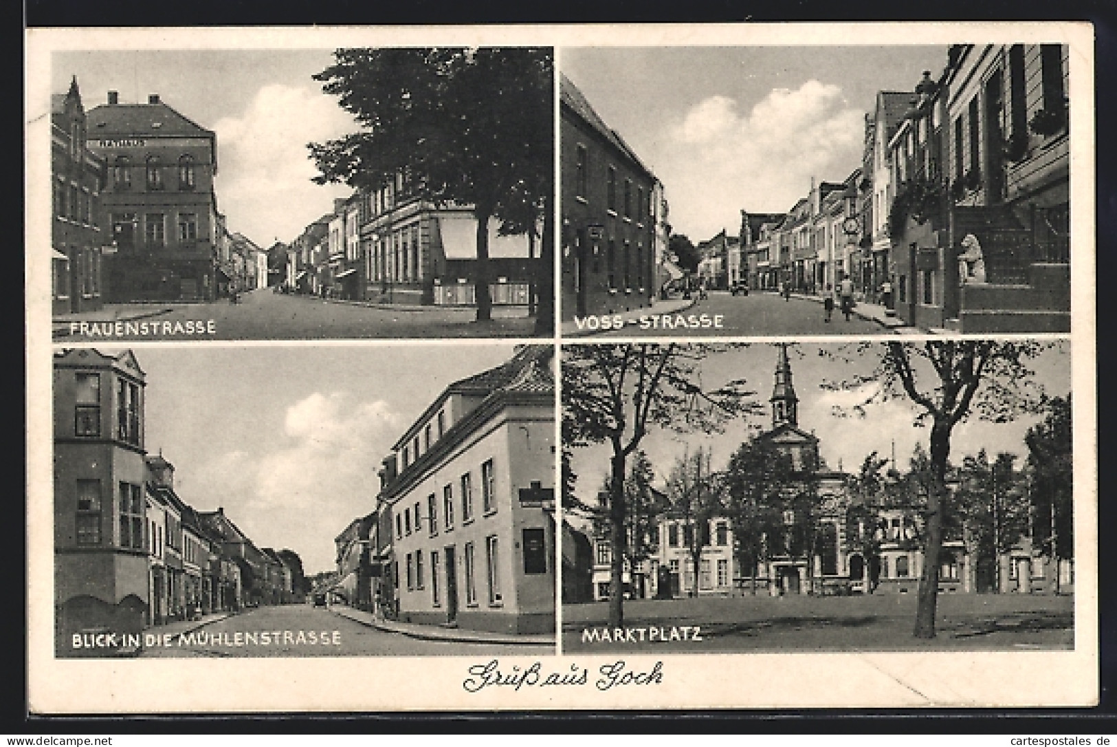 AK Goch, Marktplatz, Voss-Strasse, Frauenstrasse  - Goch