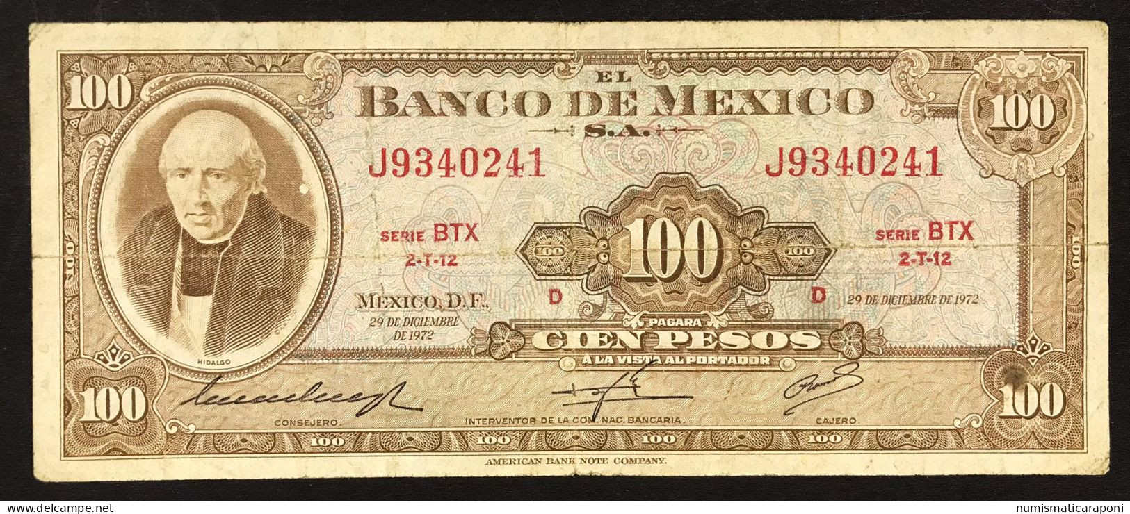 Messico MEJICO MEXICO 1972 100 PESOS  LOTTO 571 - Mexique