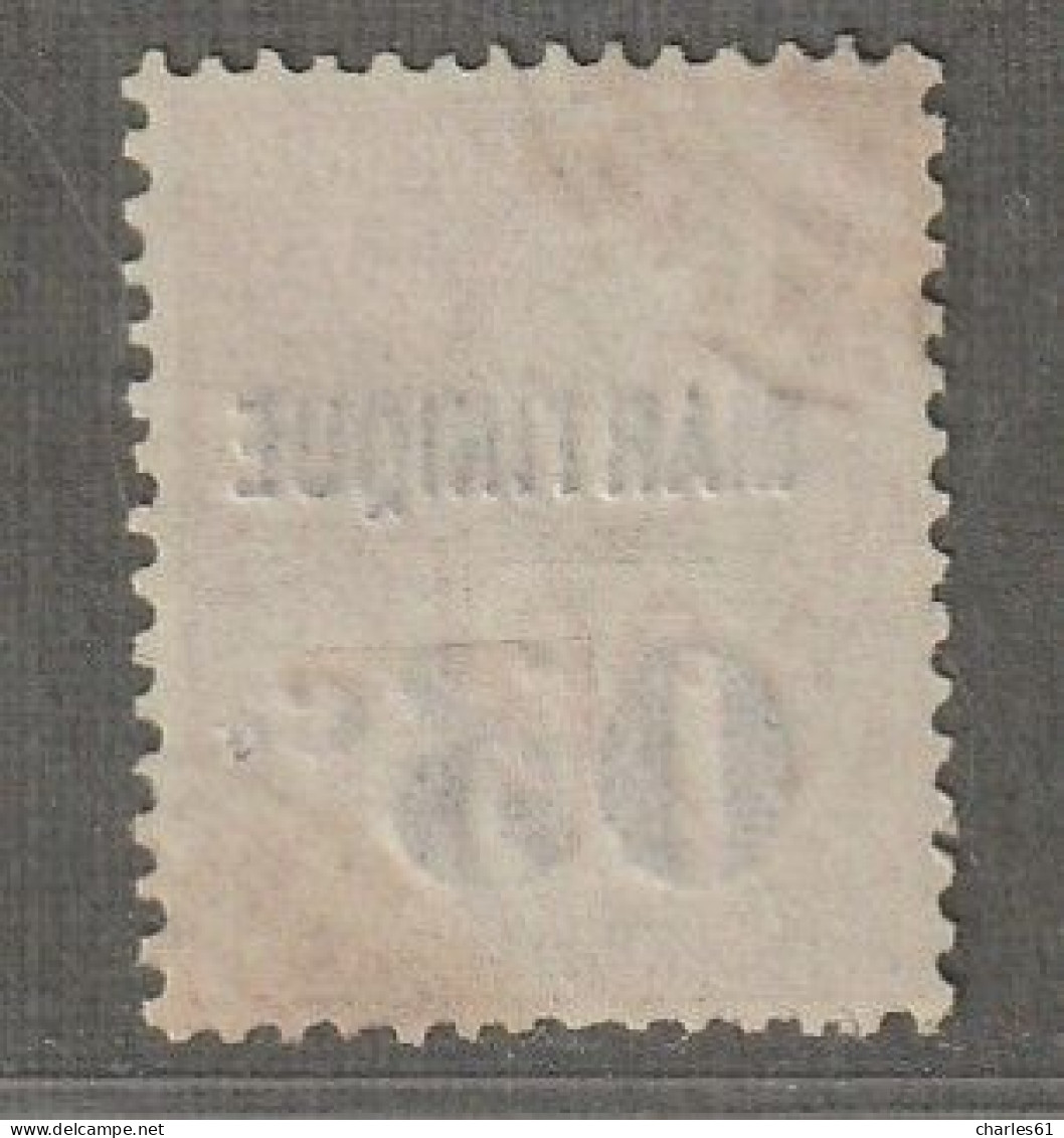 MARTINIQUE - N°11 Obl (1888-91) 05 Sur 20c Brique Sur Vert - Gebraucht