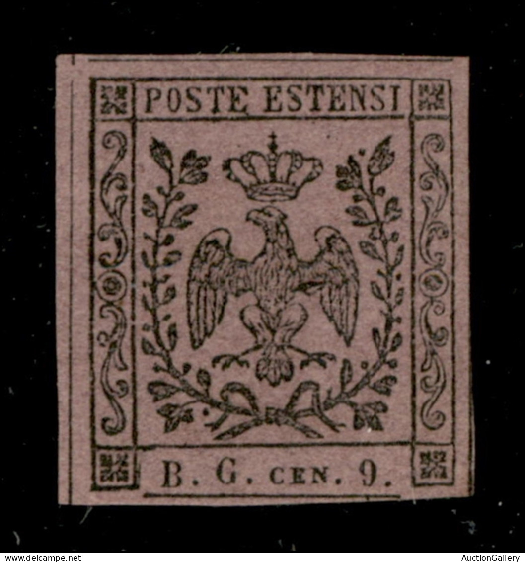 Antichi Stati Italiani - Modena - 1853 - 9 Cent Viola Lilla (2a - Segnatasse Giornali) - Invisibile Piccola Traccia Di L - Sonstige & Ohne Zuordnung