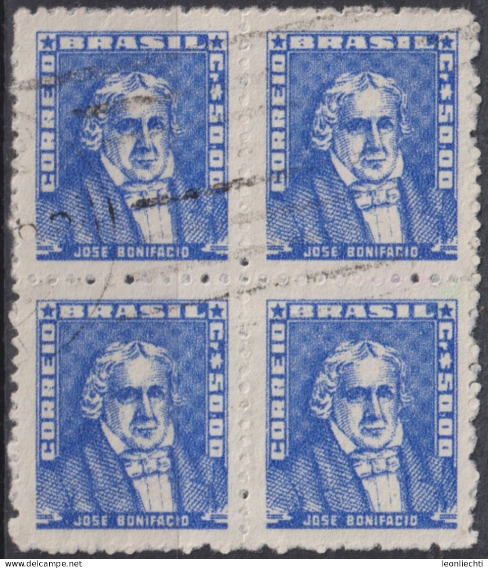 1959 Brasilien ° Mi:BR 872xII, Sn:BR 801, Yt:BR 679,José Bonifácio Andrada E Silva, Portraits - Famous People In Brazil - Usati