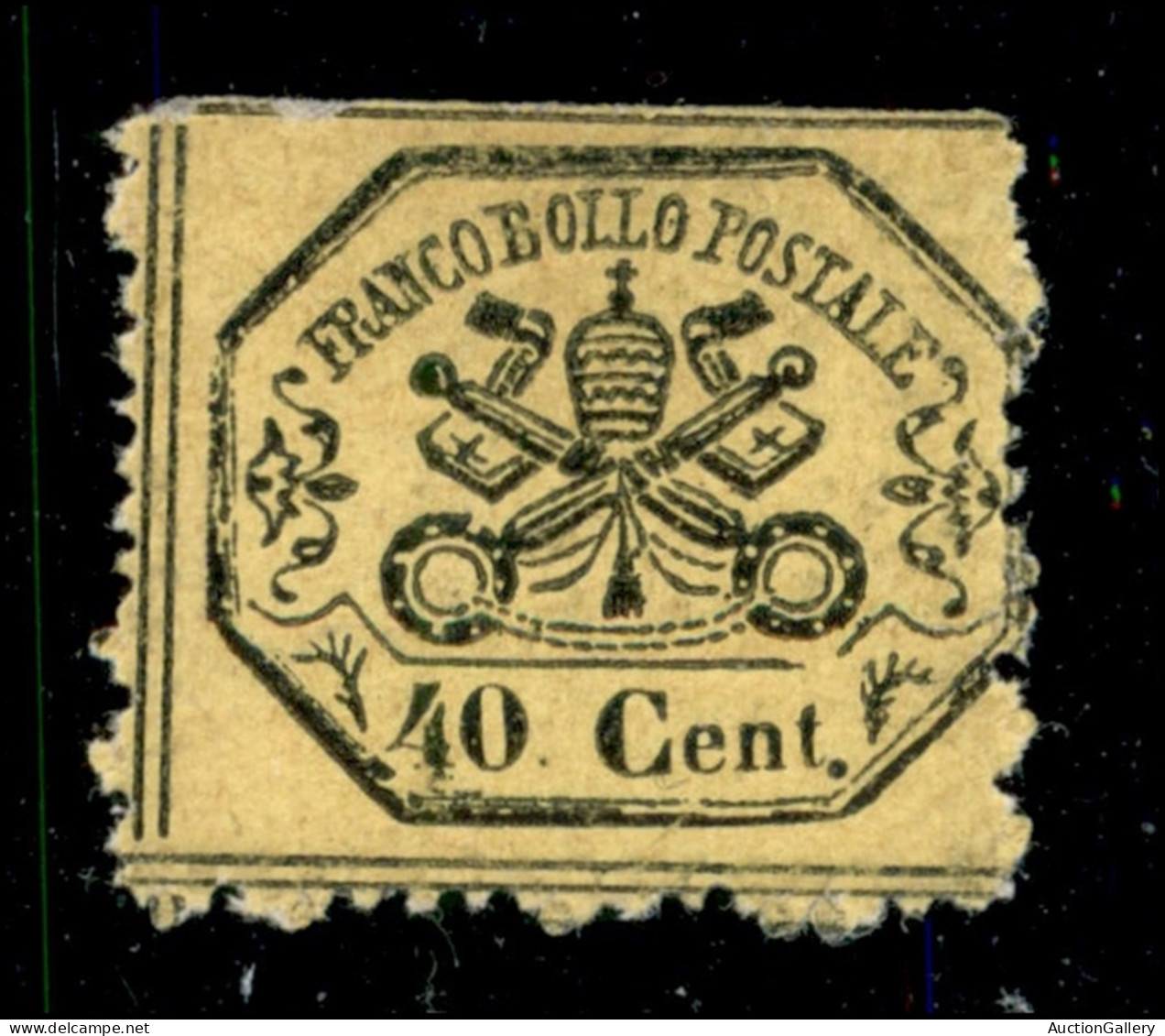 Antichi Stati Italiani - Stato Pontificio - 1868 - 40 Cent Giallo Intenso (29c) - Gomma Originale - Andere & Zonder Classificatie