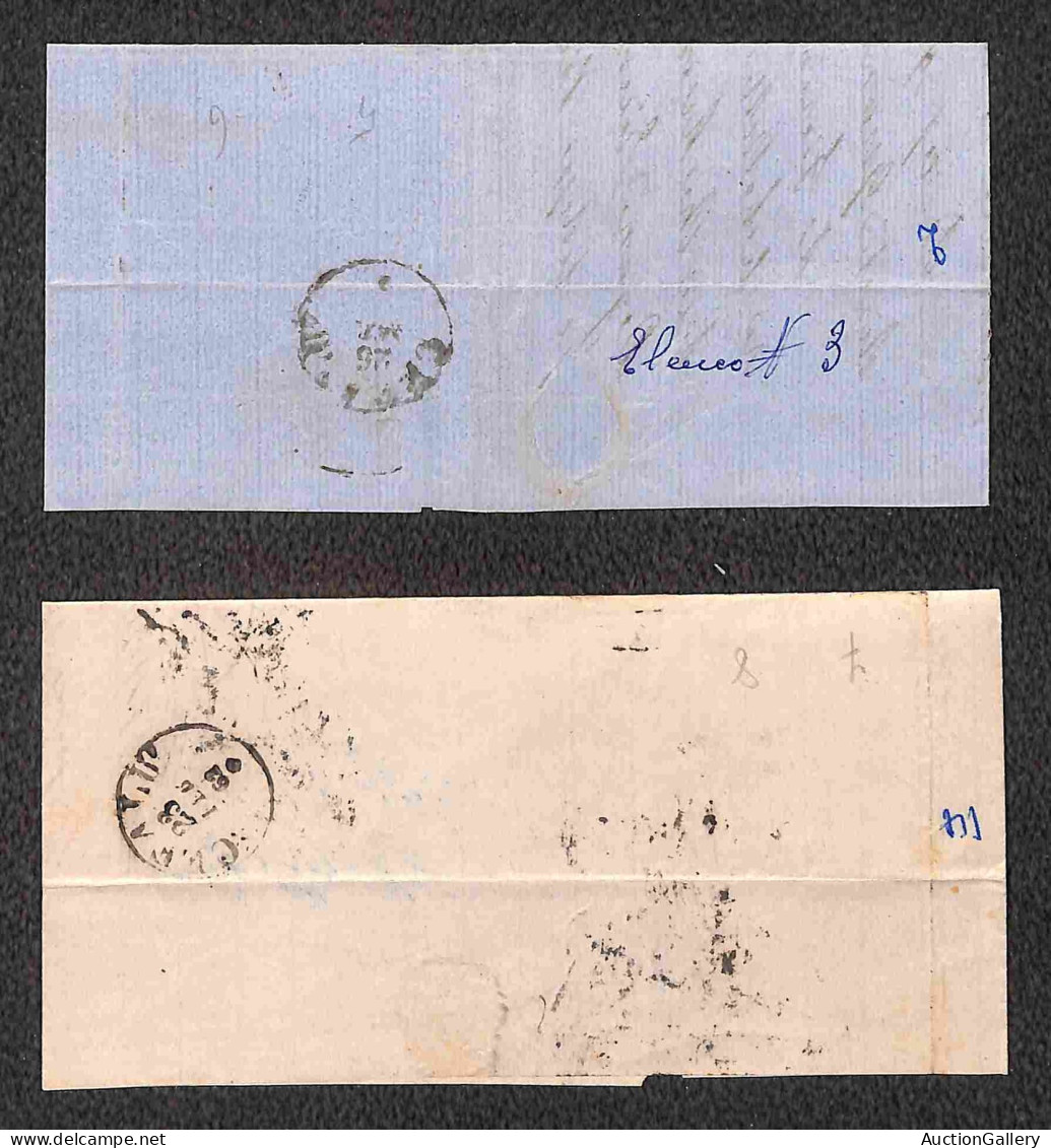 Regno - Vittorio Emanuele II - 1861/1863 - Quattro Testatine Di Lettere Col 5 Cent (Sardegna) In Coppia Orizzontale E St - Andere & Zonder Classificatie