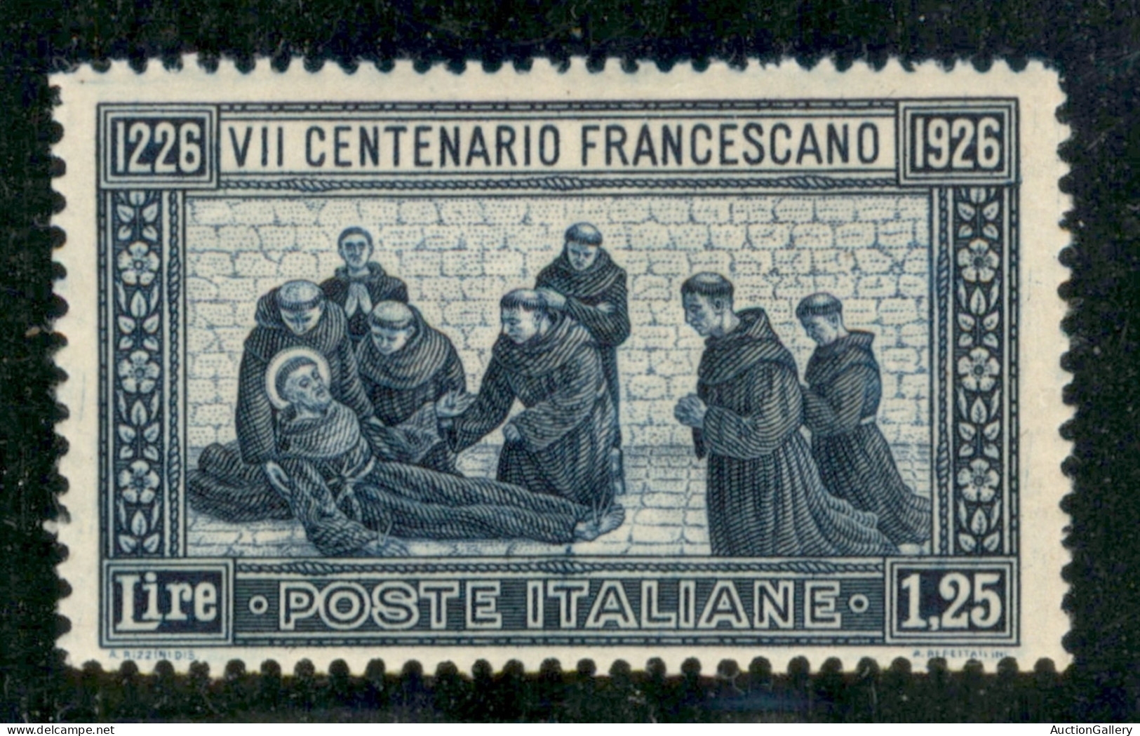 Regno - Vittorio Emanuele III - 1926 - 1,25 Lire S. Francesco (196) Dentellato 13 1/2 - Gomma Integra - Cert. Biondi - Other & Unclassified