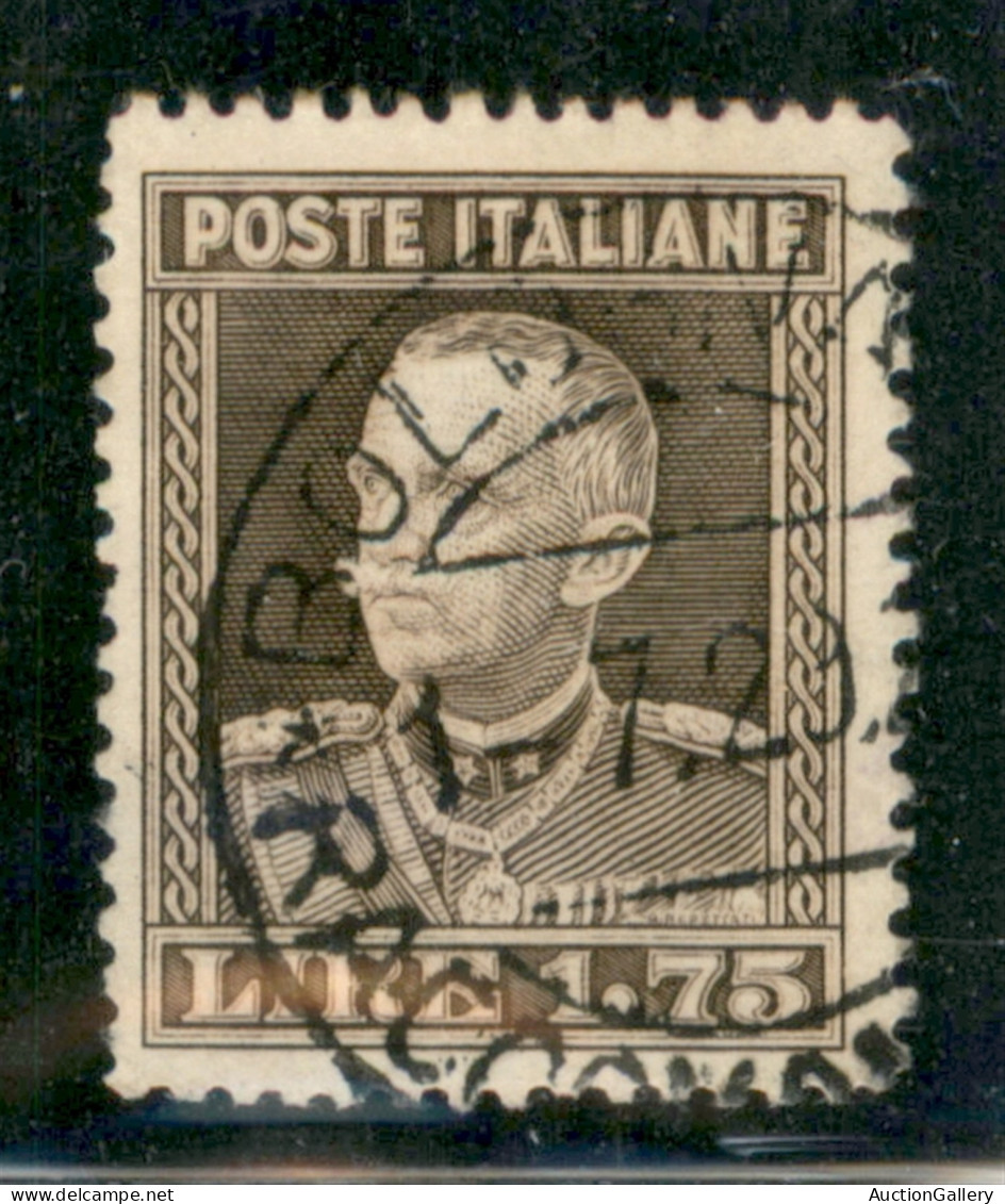 Regno - Vittorio Emanuele III - 1929 - 1,75 Lire Parmeggiani (242) Con Nitido Annullo - Bologna 7.7.29 - Molto Bello E B - Otros & Sin Clasificación