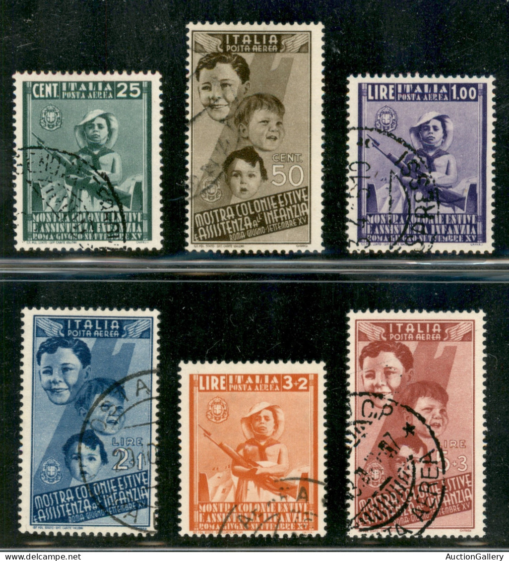 Regno - Vittorio Emanuele III - 1937 - Colonie Estive (406/415) - Serie Completa Usata - Diena - Autres & Non Classés