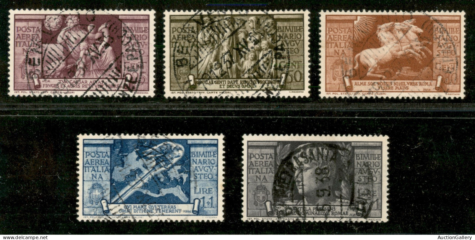 Regno - Vittorio Emanuele III - 1937 - Augusto(106/110) - Serie Completa - Usata - Diena - Sonstige & Ohne Zuordnung