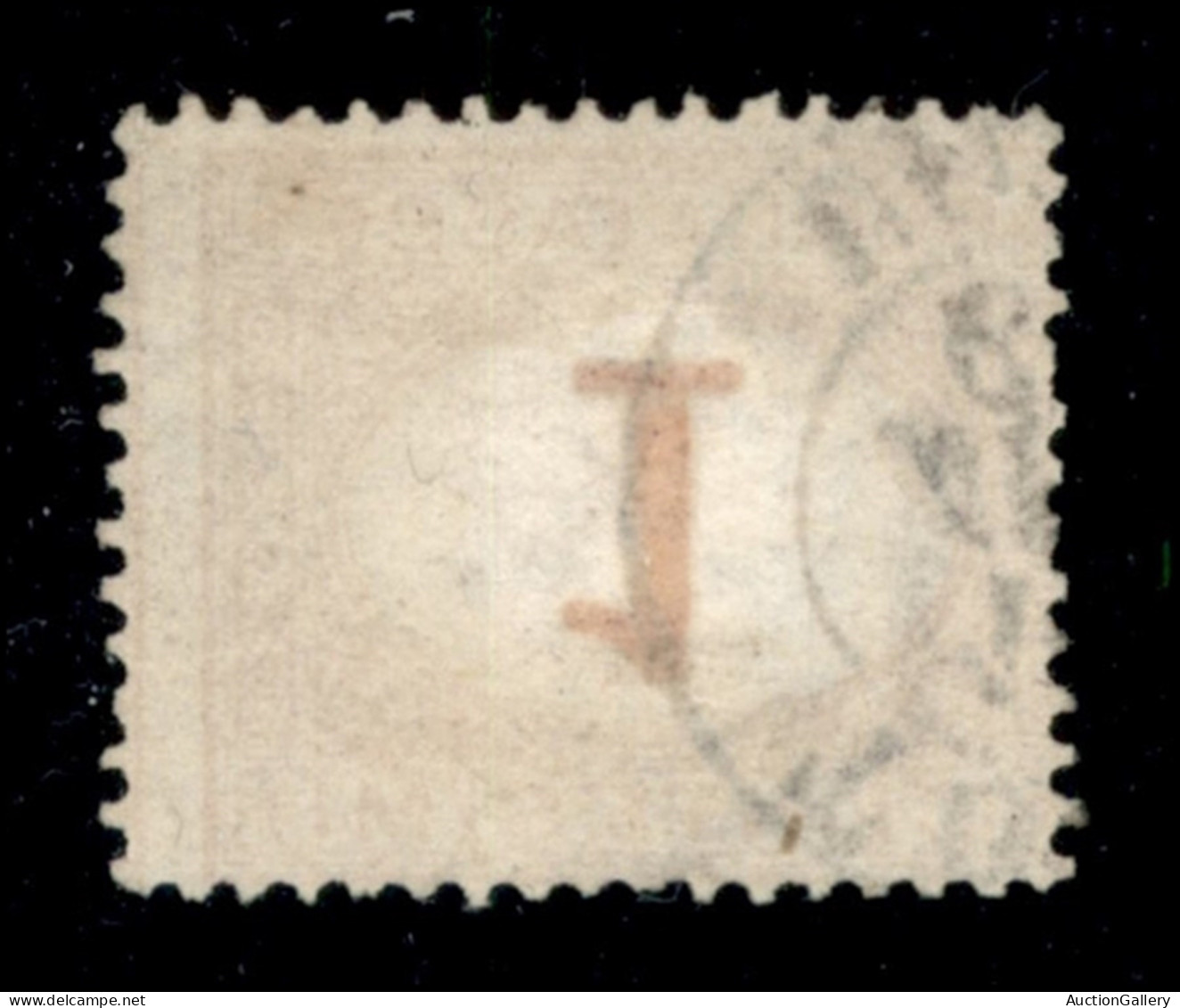 Regno - Servizi - 1870 - 1 Cent (3b) Usato - Cifra Capovolta - Cert. AG - Otros & Sin Clasificación