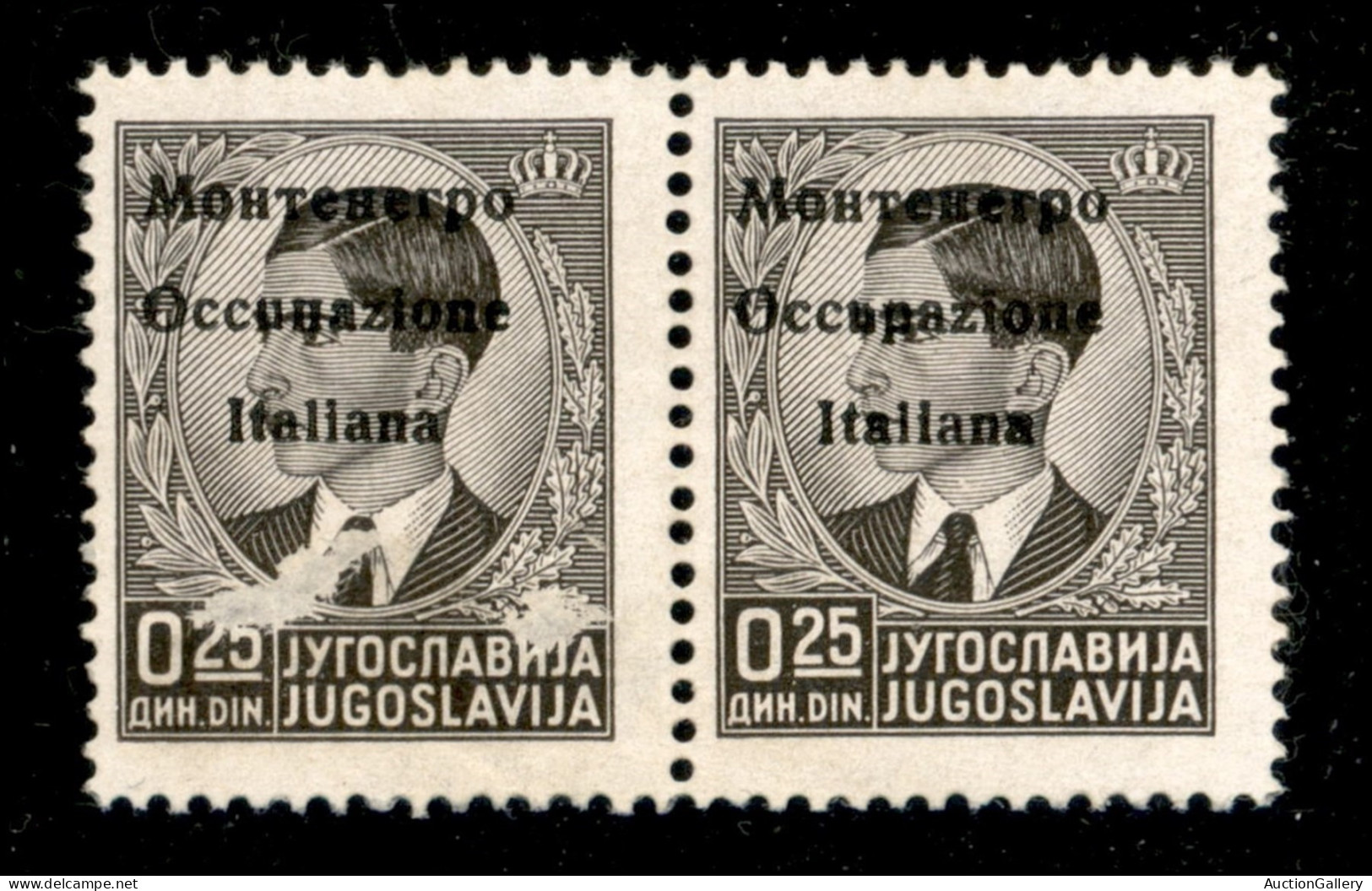 Occupazioni II Guerra Mondiale - Montenegro - 1941 - Saggi - 25 Para (+p Cirillico A Sinistra) (1) - Coppia Con Diverse  - Other & Unclassified