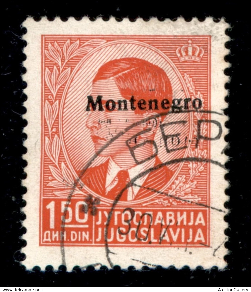 Occupazioni II Guerra Mondiale - Montenegro - 1941 - Saggi - 1.50 Din (3) - Soprastampa Spostata Capovolta A Retro - Non - Andere & Zonder Classificatie