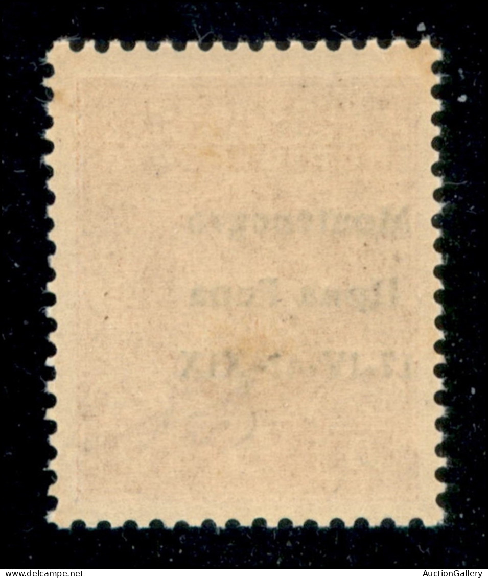 Occupazioni II Guerra Mondiale - Montenegro - 1941 - 5 Din (4aa Varietà Gb) - Soprastampa A Sinistra + Errori 1V E X1X - - Other & Unclassified