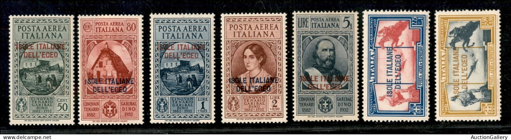 Colonie - Egeo - Emissioni Generali - 1932 - Garibaldi (14/20) - Serie Completa - Gomma Originale - Andere & Zonder Classificatie