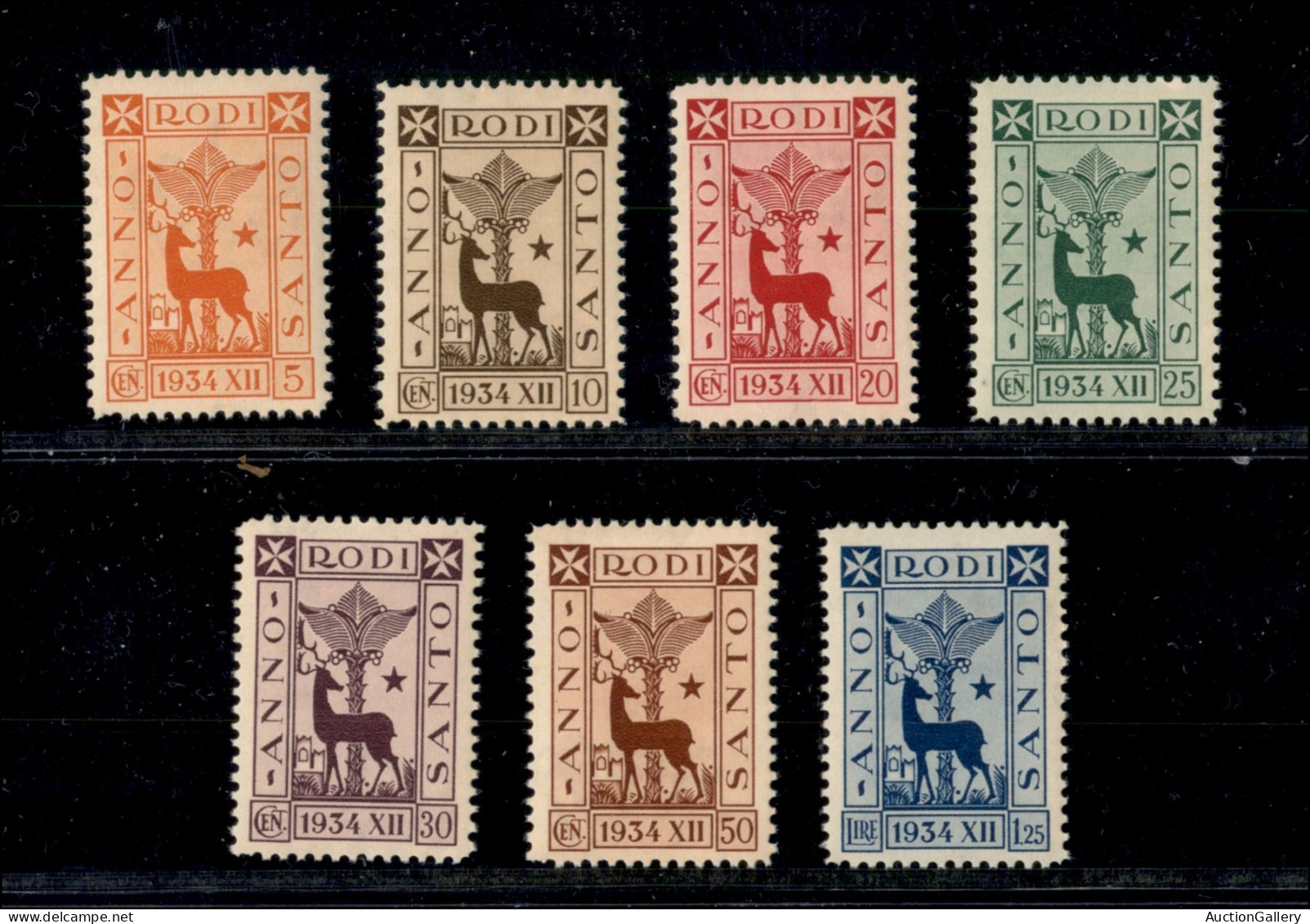 Colonie - Egeo - Emissioni Generali - 1935 - Anno Santo (91/97) - Serie Di 7 Valori - Gomma Integra - Autres & Non Classés