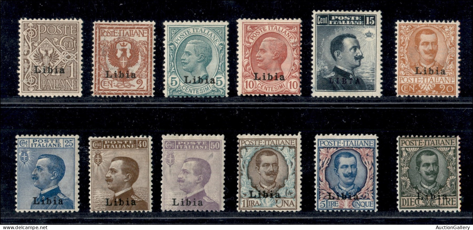 Colonie - Libia - 1912/1915 - Soprastampati (1/12) - Serie Completa - Gomma Originale - Andere & Zonder Classificatie