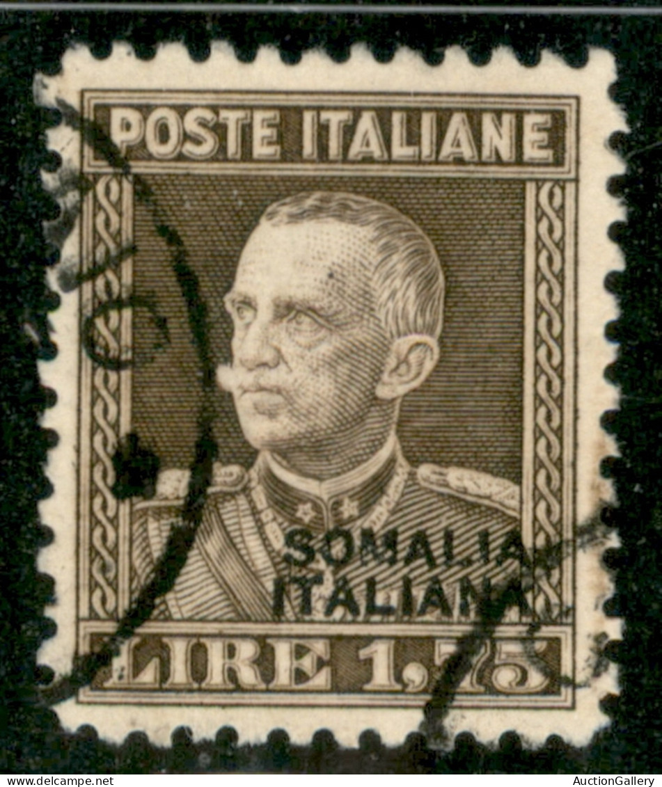 Colonie - Somalia - 1928 - 1,75 Lire Parmeggiani (118 Varietà) Usato - Soprastampa A Destra - Non Catalogato - Ottimamen - Other & Unclassified