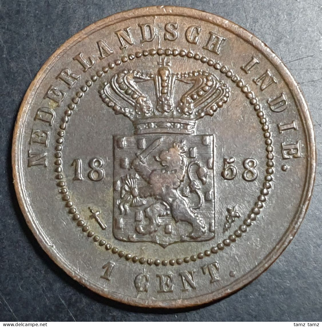 Netherlands Indies Indonesia 1 Cent 1858 Sharp Detail - Indonésie