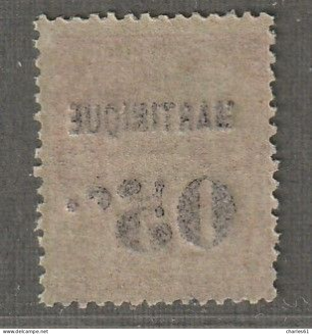 MARTINIQUE - N°11 * (1888-91) 05 Sur 20c Brique Sur Vert - Neufs