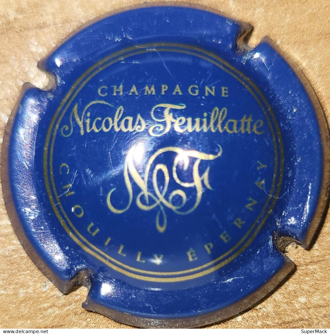 Capsule Champagne Nicolas FEUILLATTE Série 07 - Nom Et Initiales, Bleu & Or Nr 30 - Feuillate
