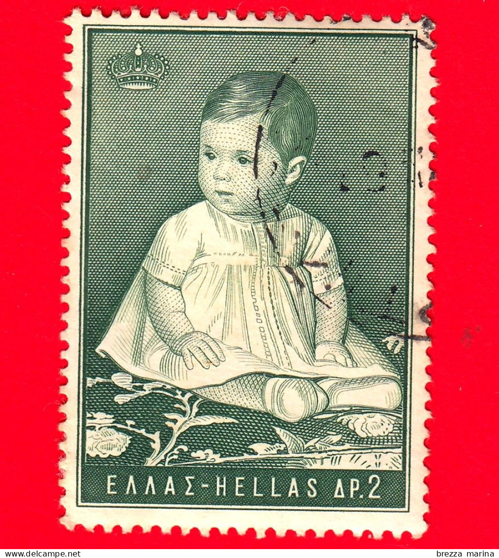 GRECIA - HELLAS - Usato - 1966 - 1° Anniversario Nascita Della Principessa Alexia - 2 - Oblitérés