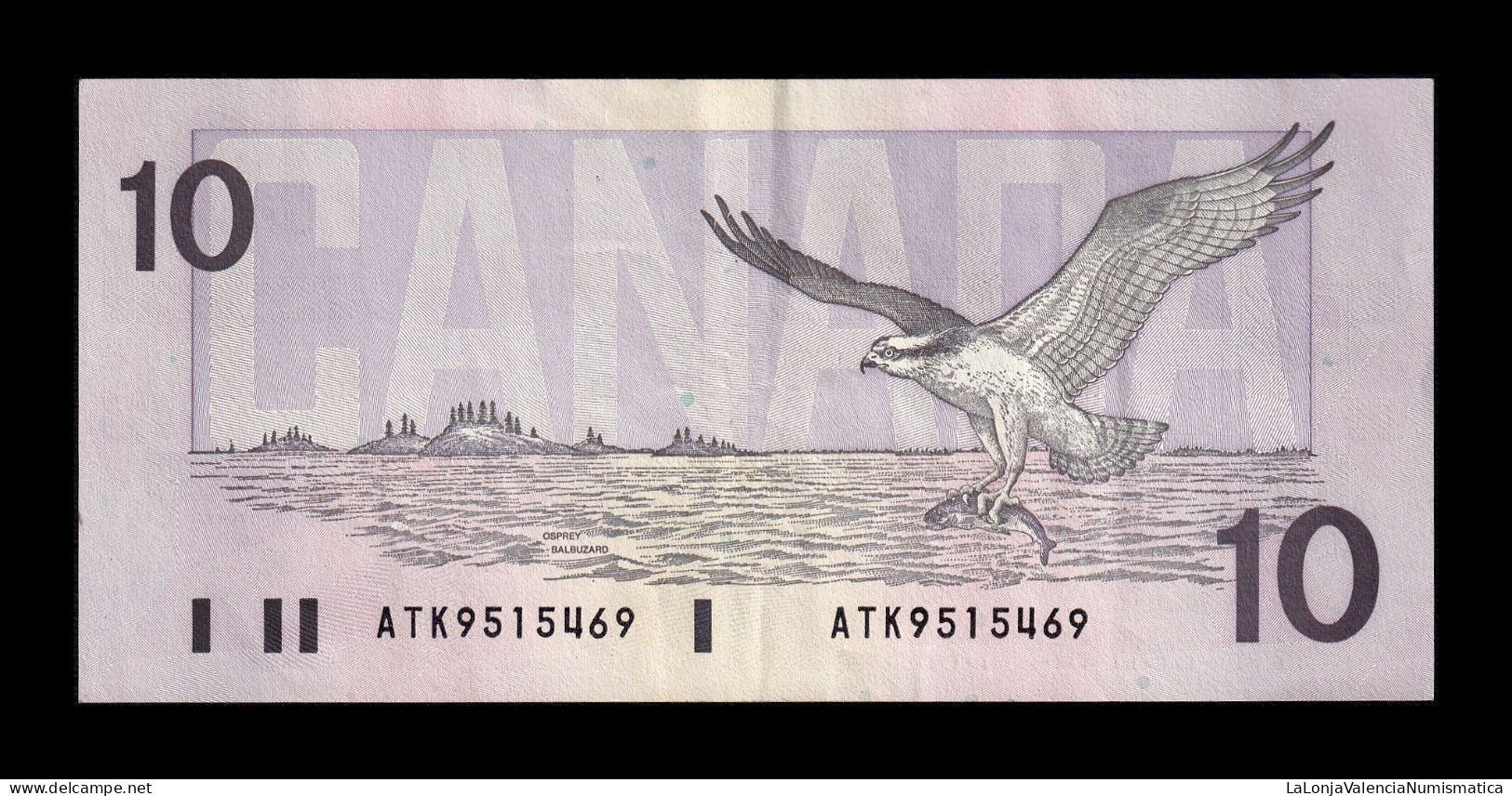 Canadá 10 Dollars Macdonald 1989 Pick 96a Mbc/+ Vf/+ - Kanada