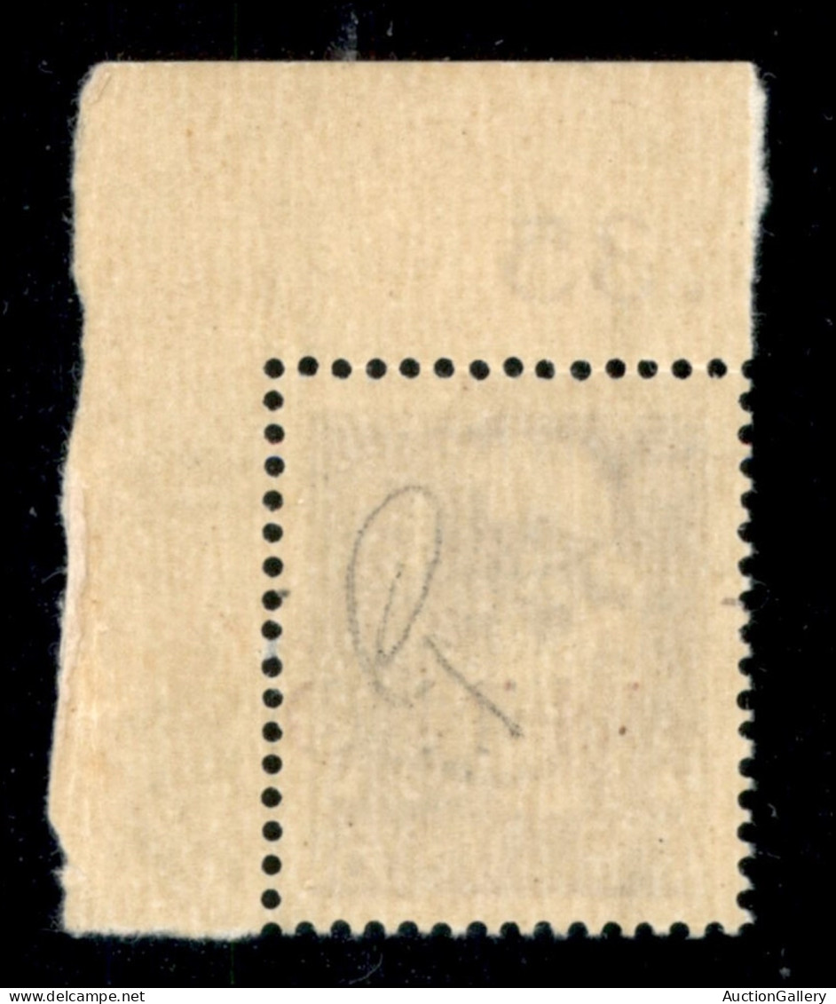 RSI - G.N.R. Verona - 1944 - 35 Cent (476a) Con Soprastampa Capovolta - Angolo Di Foglio Superiore Destro - Gomma Integr - Other & Unclassified