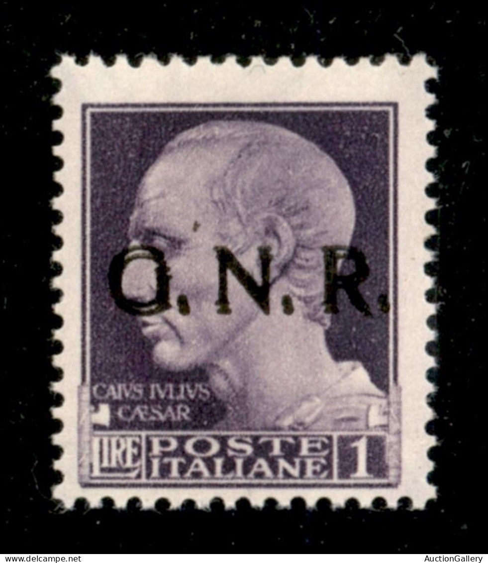 RSI - G.N.R. Verona - 1944 - 1 Lira (479b) Con Doppia Soprastampa - Gomma Integra - Andere & Zonder Classificatie