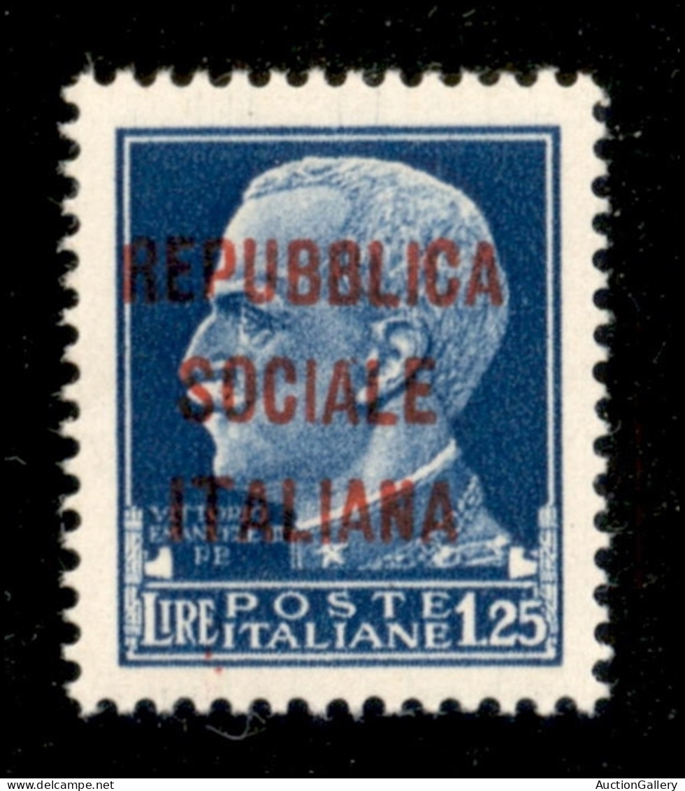 RSI - Provvisori - 1944 - 1,25 Lire (495BA) - Gomma Integra - Cert. CSF + Cert. AG - Otros & Sin Clasificación